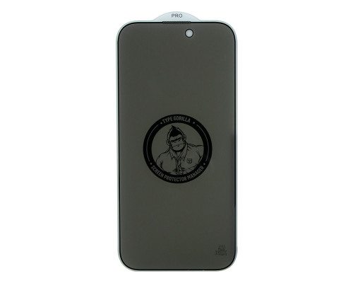 Захисне скло Type Gorilla 0.33мм 2.5D HD Anti-Peep NPT14 для iPhone 13/13 Pro/14 Колір Чорний