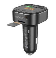 FM-трансмітер Borofone BC43 Flash QC3.0 car BT FM transmitter Колір Чорний 6974443387223