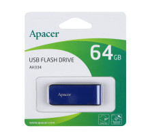 USB флеш-накопичувач Apacer AH334 64gb Колір Синий 4712389910684