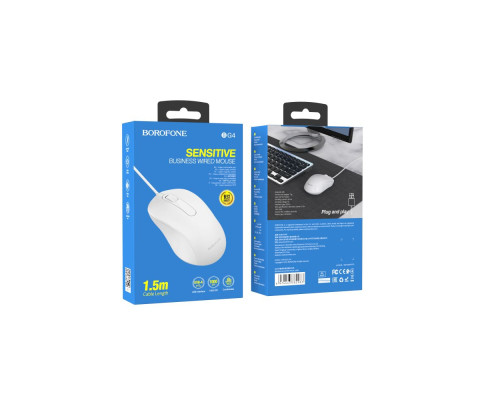 USB Миша Borofone BG4 м'ята упаковка Колір Чорний 2020000483144