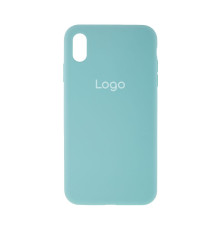 Чохол Silicone Case Full Size (AA) для iPhone Xs Max Колір 64.Light cyan 2020000234883