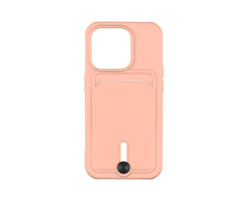 Чохол TPU Colorfull Pocket Card для iPhone 15 Pro Колір 19.Pink sand