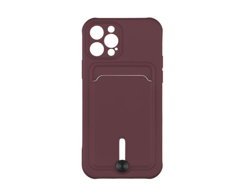 Чохол TPU Colorfull Pocket Card для iPhone 12 Pro Колір 42.Maroon