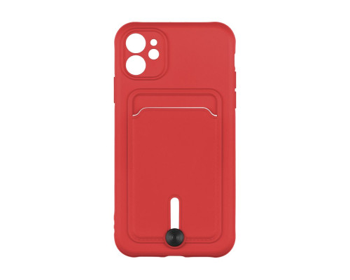 Чохол TPU Colorfull Pocket Card для iPhone 11 Колір 14.Red