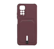 Чохол TPU Colorfull Pocket Card для Xiaomi Redmi Note 11 (Global) / Note 11S 4G Колір 42.Maroon 2020000357469