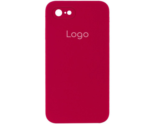 Чохол Silicone Case Square Full Camera для iPhone 7/8/SE 2020 Колір 37.Rose red 2020000348511