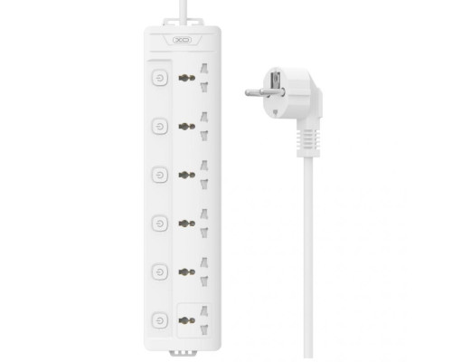Мережевий Подовжувач XO WL18 6AC 2m М'ята упаковка Колір Бiлий