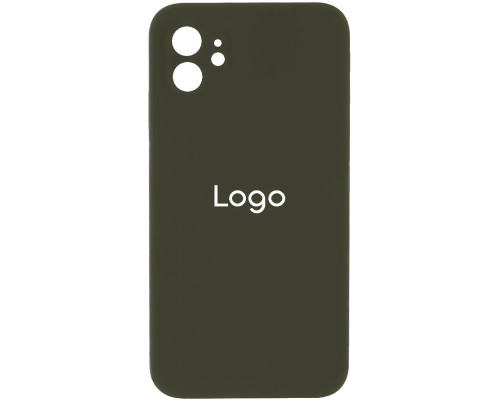 Чохол Silicone Case Full Size with Frame для iPhone 12 Колір 71.Dark Green 2020000350255