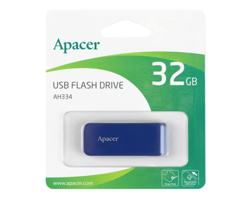 USB флеш-накопичувач Apacer AH334 32gb Колір Синiй 4712389910509