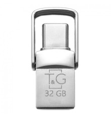 USB OTG флеш-накопичувач -Type C 32GB T&G металева серія 104 Колір Сталевий 4719303952782