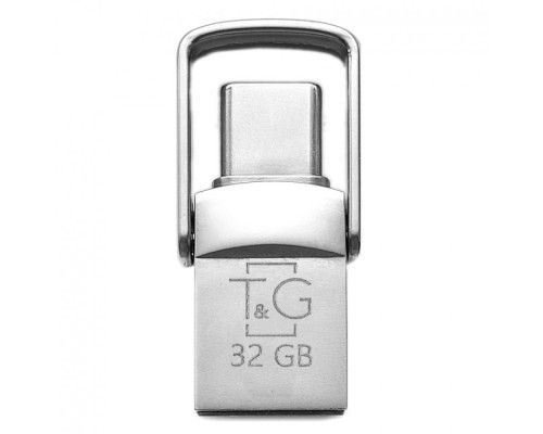 USB OTG флеш-накопичувач -Type C 32GB T&G металева серія 104 Колір Сталевий 4719303952782