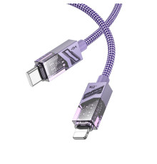 Кабель USB Borofone BU42 Octavia PD27W Type-C to Lightning 1.2m Колір Фіолетовий 6941991109003