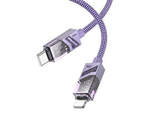 Кабель USB Borofone BU42 Octavia PD27W Type-C to Lightning 1.2m Колір Фіолетовий 6941991109003