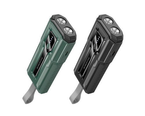 Універсальна Мобільна Батарея Power Bank Borofone BJ54 Graceful 22.5W+PD20W flashlight 10000 mAh Колір Зелений 6941991111624