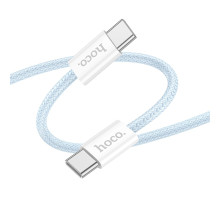 Кабель USB Hoco X104 Source 60W Type-C to Type-C Колір Блакитний 6942007616874