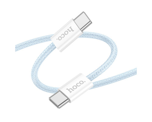 Кабель USB Hoco X104 Source 60W Type-C to Type-C Колір Блакитний 6942007616874