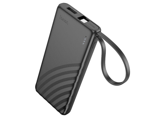 Універсальна Мобільна Батарея Power Bank Hoco J129 Nature with cable(USB-C) 5000mAh Колір Чорний 6942007623995