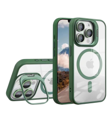 Чохол TPU+PC+Metal Stand Case with MagSafe and Camera Lenses для iPhone 14 Pro Max Колір Green 2020000407737