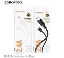 Кабель USB Borofone BX111 Micro 2.4A Колір Білий 6941991115073