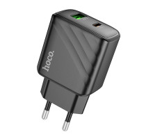 Мережевий Зарядний Пристрій Hoco CS23A 1USB/1USB-C PD/QC 30W Колір Чорний 6942007609944