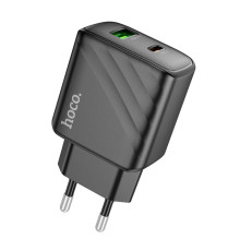 Мережевий Зарядний Пристрій Hoco CS23A 1USB/1USB-C PD/QC 30W Колір Чорний 6942007609944