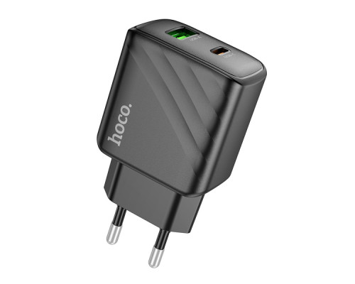 Мережевий Зарядний Пристрій Hoco CS23A 1USB/1USB-C PD/QC 30W Колір Чорний 6942007609944