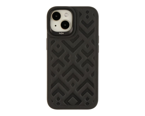 Чохол Kajsa Briquette Collection Rhombus для iPhone 15 Колір Black 4894505170216