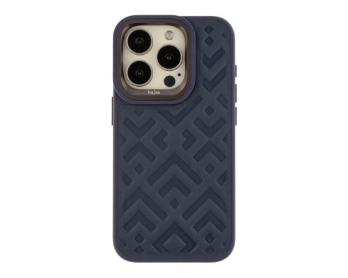 Чохол Kajsa Briquette Collection Rhombus для iPhone 15 Pro Max Колір Blue 4894505156890