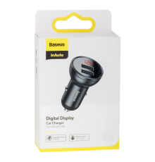 Автомобільний Зарядний Пристрій Baseus Digital Display CCBX 4.8A 24W М'ята упаковка Колір Сталевий, 0S