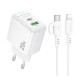 Мережевий Зарядний Пристрій Borofone BAS44A 1USB-C/1USB PD/QC 20W+Type-C to Lightning Колір Бiлий 6941991113857 ma35138_3345029