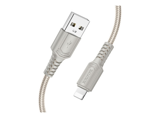 Кабель USB Borofone BX116 Lightning 2.4A Колір Бiлий 6941991119750 ma37161_3610585