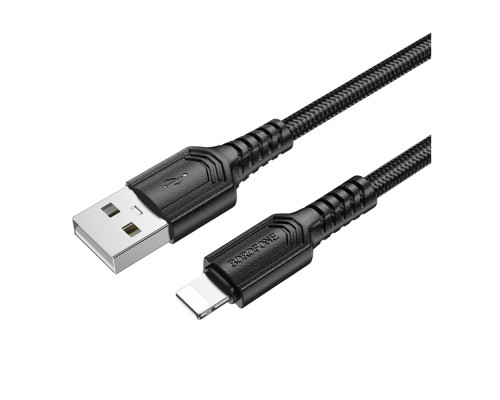 Кабель USB Borofone BX116 Lightning 2.4A Колір Бiлий 6941991119750 ma37161_3610585