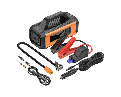 Універсальна Мобільна Батарея Hoco QS4 Air Pump/Jump Starter/Power Bank(10000mAh) Колір Чорний 6942007642552 ma36431_3608144