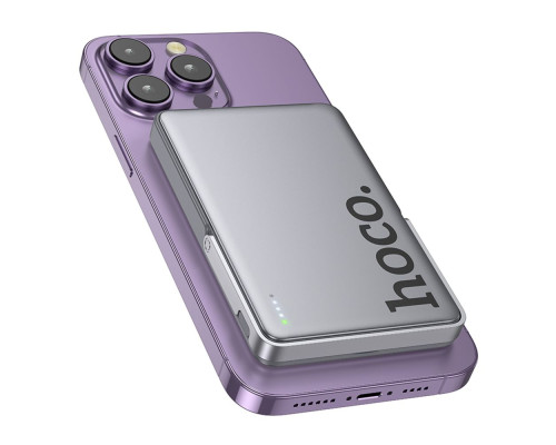 Універсальна Мобільна Батарея Power Bank Hoco Q36 Sunlight PD20W magnetic suction+holder 5000mAh Колір Сірий 6942007644884 ma36608_3608647