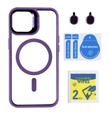 Чохол TPU+PC+Metal Stand Case with MagSafe and Camera Lenses для iPhone 16 Pro Max Колір Plum 2020000468851 ma36952_3609649
