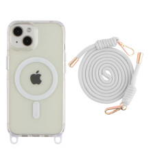 Чохол TPU+PC LanyardCase with MagSafe для iPhone 13/14 Колір White 2020000477549 ma37085_3610259