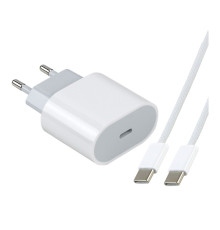 Мережевий Зарядний Пристрій Apple PD 25W 16 Pro Max+Type-C to Type-C 1:1 Колір Бiлий 2020000481638 ma37810_3664831
