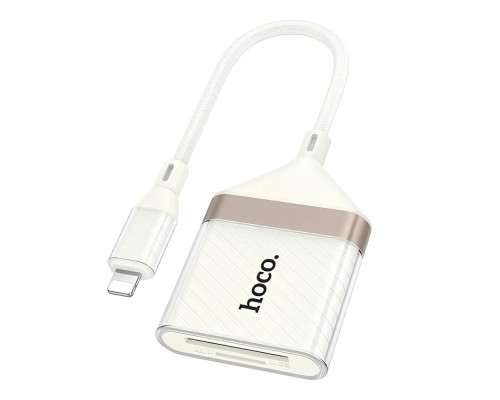 Перехідник Hoco UA40 2-in-1 Card Reader Lightning Колір Абрикосовий 6942007658720 ma37944_3665356