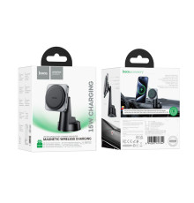 Автотримач Hoco HW16 Magnetic Wireless 15W М'ята упаковка Колір Чорно-Сiрий 2020000498049 ma38995_3869509