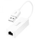 Перехідник Hoco UA22 USB to Ethernet adapter (100 Mbps) Колір Бiлий