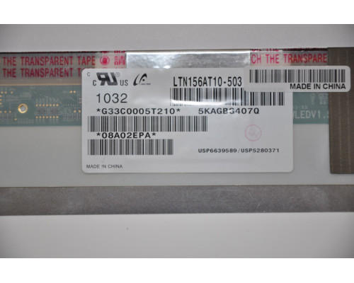 Матриця 15.6 LTN156AT10 (1366*768, 40pin, LED, NORMAL, глянцева , роз'єм ліворуч знизу) для ноутбука (renew) NBB-28943