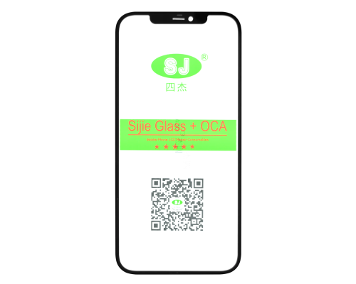 Скло дисплея iPhone 12 Pro MAX з OCA black (SJ) PLS-00-00104416