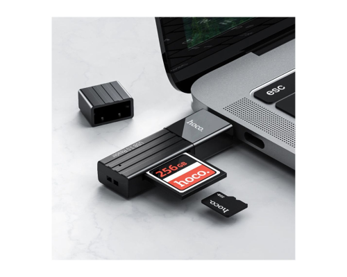 Перехідник Hoco HB20 USB 2.0 to SD TF black PLS-00-00147822