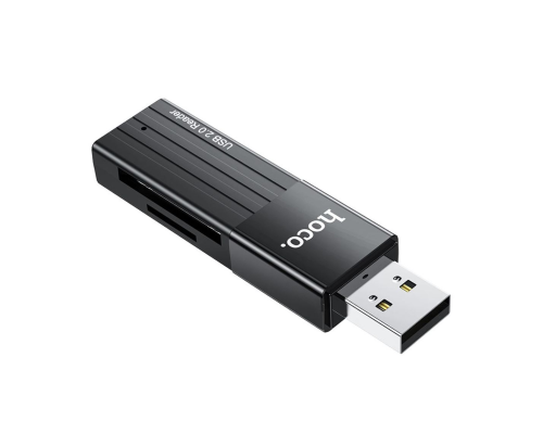 Перехідник Hoco HB20 USB 2.0 to SD TF black PLS-00-00147822