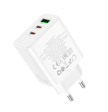 Зарядний пристрій Hoco C126A 40W 3A 1USB-A+2USB-C white PLS-00-00125558