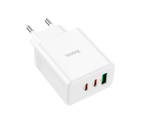 Зарядний пристрій Hoco C126A 40W 3A 1USB-A+2USB-C white PLS-00-00125558