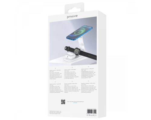 Бездротовий зарядний пристрій Proove Energy Fold 3в1 15W white PLS-00-00112593