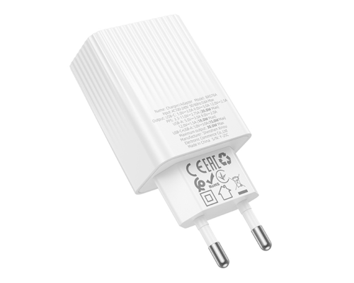Зарядний пристрій Borofone BAS76A 30W 3A USB-A+USB-C white PLS-00-00156111