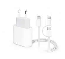 Зарядний пристрій для iPhone 35W USB-C with cable C-C+L (NO LOGO) white PLS-00-00157277