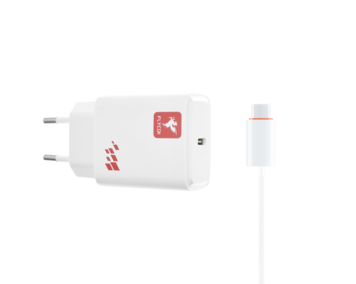 Зарядний пристрій FLYCDI FA-013 20W PD 3A USB-C з кабелем Type-C white PLS-00-00133884